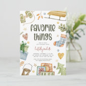 Leuke 'favoriete dingen' Kerst Gift Exchange Kaart (Staand voorkant)