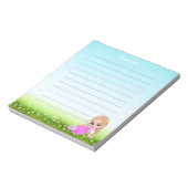 Leuke fee en bloemen gevoerd notitieblok (Gedraaid)