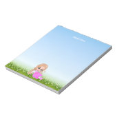 Leuke fee en bloemen notitieblok (Gedraaid)