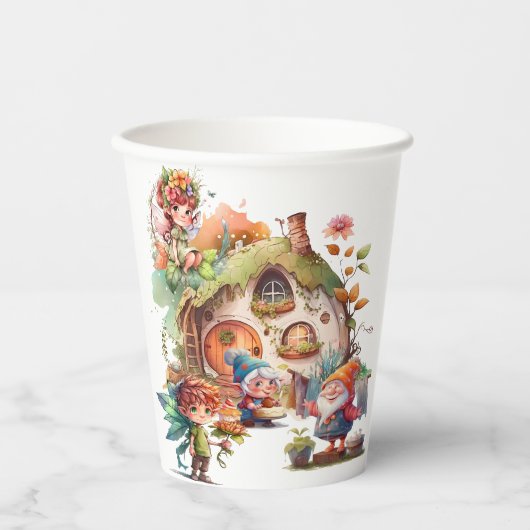 Leuke fee en gnoom papier cup papieren bekers (Voorkant)