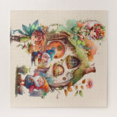 Leuke fee en gnoom puzzel legpuzzel (Horizontaal)