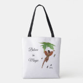 Leuke fee met bruine vleugels Canvas tas (Achterkant)