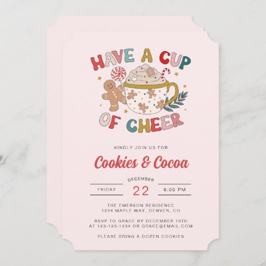 Leuke feestdag uitnodiging (Voorkant / Achterkant)