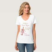 Leuke Feestelijke Bruid Roze Gouden Team Bruid T-shirt (Voorkant volledig)