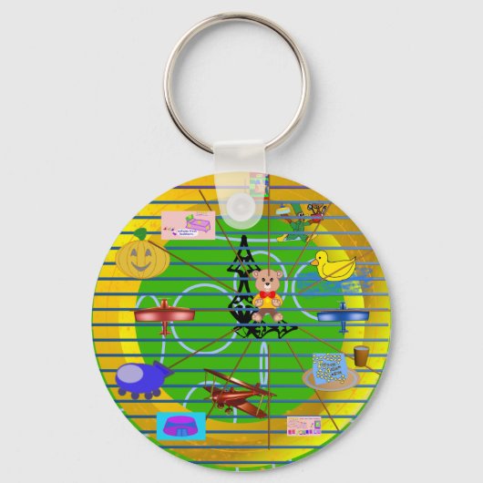 Leuke feestelijke Cartoon Sleutelhanger (Voorkant)