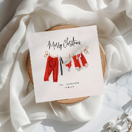 Leuke Feestelijke Kerstman's Clothesline Kerstmis Servet