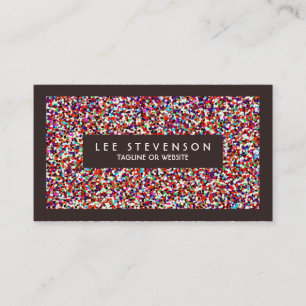 Leuke feestelijke kleurrijke Confetti Event Planne Visitekaartje