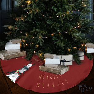 Leuke feestelijke rode chique Schattigee ezel lama Kerstboom Rok