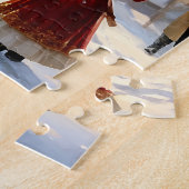 Leuke feestelijke vintage kerstpuzzel legpuzzel (Zijkant)