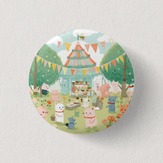 Leuke feestthema. Verjaardag Ronde Button 3,2 Cm