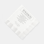 Leuke feiten Elegante bruid en bruidegom bruiloft Servet (Hoek)