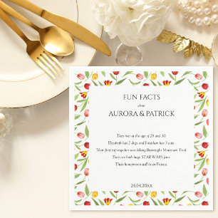 Leuke Feiten Lente Tulp Boho Bloemen Trouwservette Servet