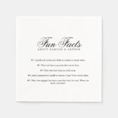 Leuke feiten minimalistisch monogram script papier servet (Voorkant)