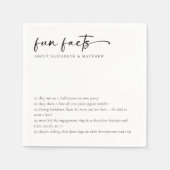 Leuke feiten minimalistisch script bruiloft servet (Voorkant)