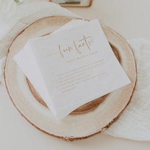 Leuke feiten minimalistische bruiloft folie servetten