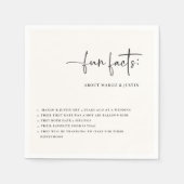 Leuke feiten minimalistische bruiloft servet (Voorkant)