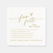 Leuke feiten Moderne chique minimalistische bruilo Servet (Voorkant)