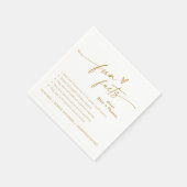 Leuke feiten Moderne chique minimalistische bruilo Servet (Hoek)