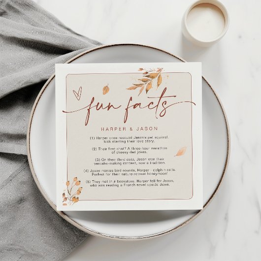 Leuke feiten Moderne chique minimalistische herfst Servet