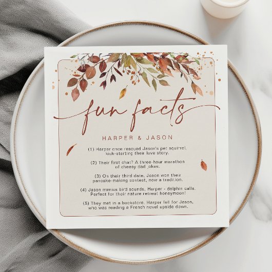 Leuke feiten Moderne chique minimalistische herfst Servet