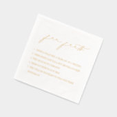 Leuke feiten Moderne minimalistische bruiloft Folie Servetten (Links)