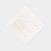 Leuke feiten Moderne minimalistische bruiloft Folie Servetten (Rechts)