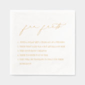 Leuke feiten Moderne minimalistische bruiloft Folie Servetten (Voorkant)