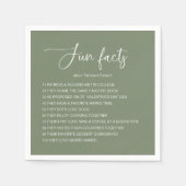 Leuke feiten over bruid en bruidegom bruiloft servet (Voorkant)