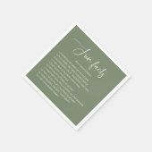 Leuke feiten over bruid en bruidegom bruiloft servet (Hoek)