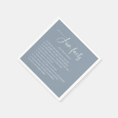 Leuke feiten over bruid en bruidegom bruiloft servet (Hoek)