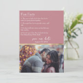 Leuke feiten over de bruid & bruidegom foto Dusty Kaart (Staand voorkant)