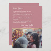 Leuke feiten over de bruid & bruidegom foto Dusty Kaart (Voorkant / Achterkant)