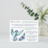 Leuke feiten over kolibries briefkaart (Staand voorkant)