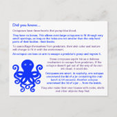 Leuke feiten over octopussen briefkaart (Voorkant)