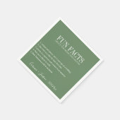 Leuke feiten Sage Green gepersonaliseerd Servet (Hoek)