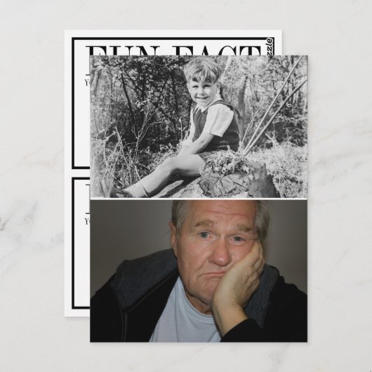 Leuke feiten verjaardagsfeestje decoraties ballon briefkaart (Voorkant / Achterkant)