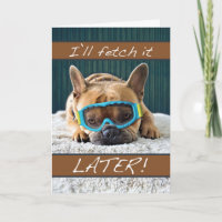 Leuke felicitatie met pensioen Franse Bulldog