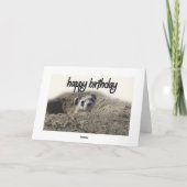 Leuke Ferret Happy Birthday Kaart (Achterkant)