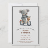 Leuke Fiets Party Dier Derde Verjaardag Kaart (Voorkant)