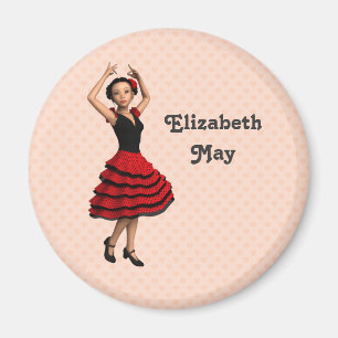 Leuke Flamenco Dancer (gepersonaliseerd) Magneet