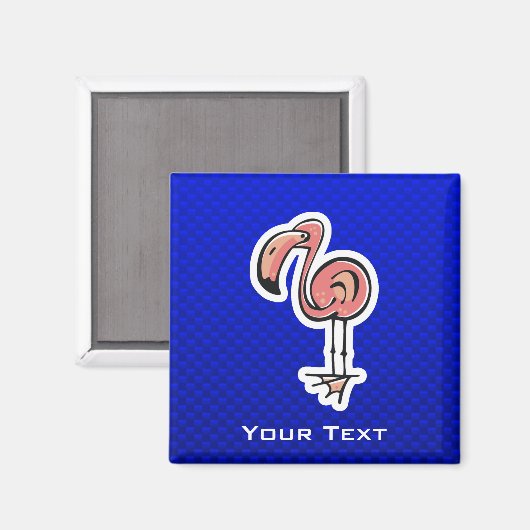 Leuke Flamingo; Blauw Magneet (Voorkant / Achterkant)