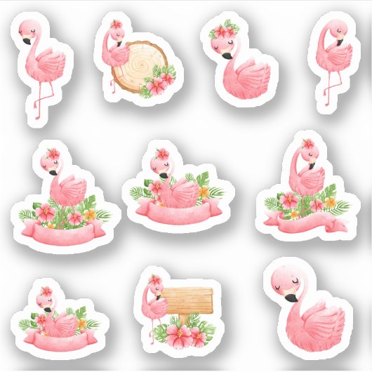 Leuke Flamingo Stickers (Voorkant)