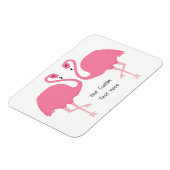 Leuke Flamingo's aangepaste tekstmagneet Magneet (Linkerzijde)
