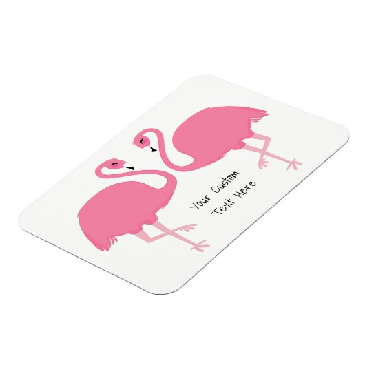 Leuke Flamingo's aangepaste tekstmagneet Magneet (Linkerzijde)