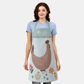 Leuke Floral Boerderij Chicken Kitchen Schort (Gedragen)