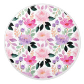 Leuke Floral Botanische Waterverf Keramische Knop (Voorkant)