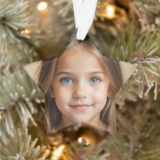 Leuke FOTO Kerstster personaliseren Ornament (Boom)