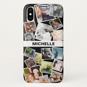 Leuke foto Snaps & Naam Gepersonaliseerde kleur iPhone X Hoesje