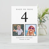 Leuke foto Trouwtafel Nummer Kaart (Staand voorkant)