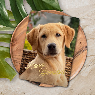 Leuke foto van mijn beste vriend met afdruk van ee folie feestdagenkaart